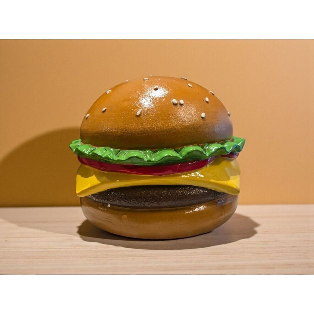 New Large Fake Faux Food CHEESEBURGER Deluxe Deli Display Stage Movie PROP